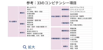 33のコンピテンシー項目