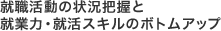 就職活動の状況把握と就業力・就活スキルのボトムアップ